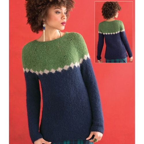 DIAMOND YOKE PULLOVER Vogue Knitting