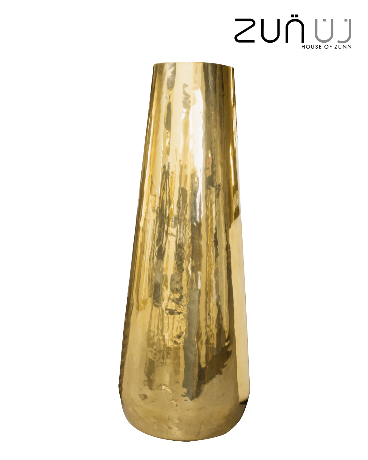 Grand Brass Floor Vase HOUSE OF ZUNN