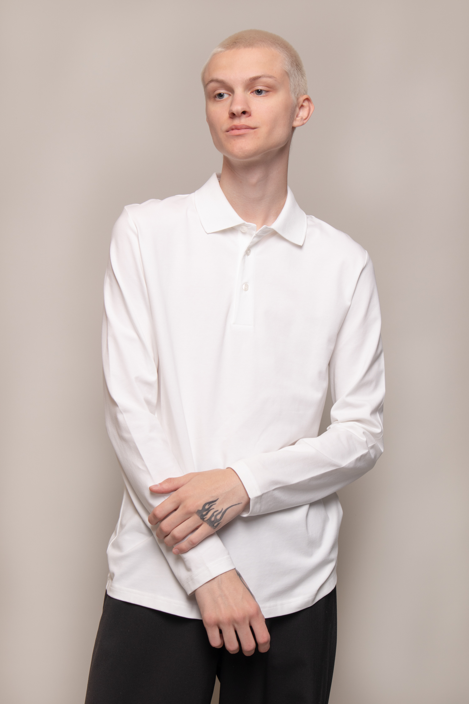 Luke Lycra Polo Shirt White Fico