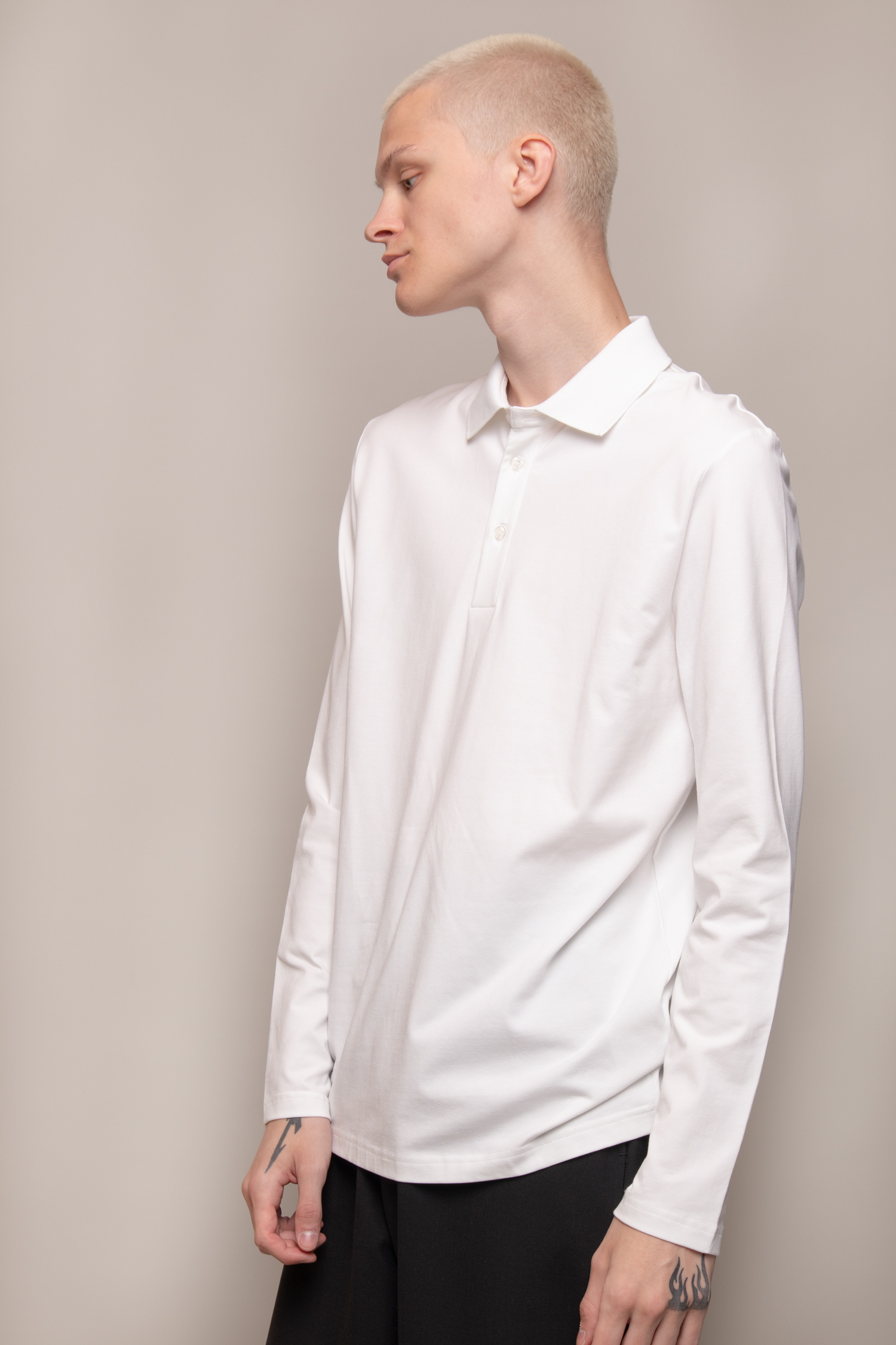 Luke Lycra Polo Shirt White Fico