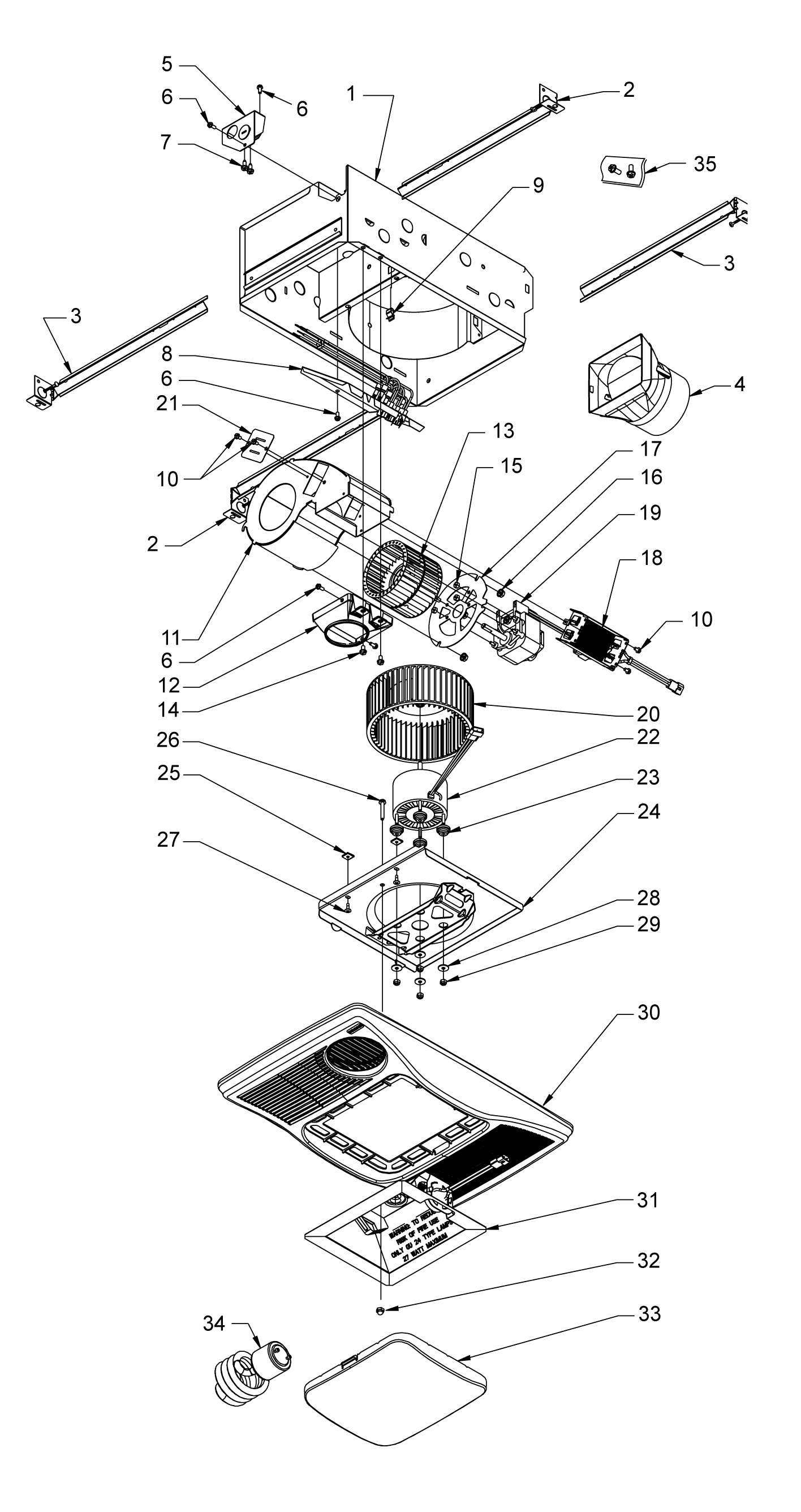 Broan 100HL Heat has an Adjustable, Bath Exhaust 100cfm, Fan with Light