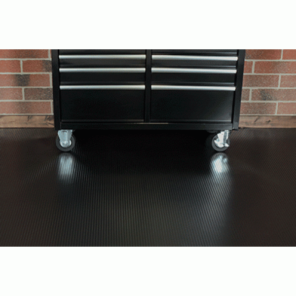 Ribbed Rolled Garage Flooring 10'x24' 55 mil