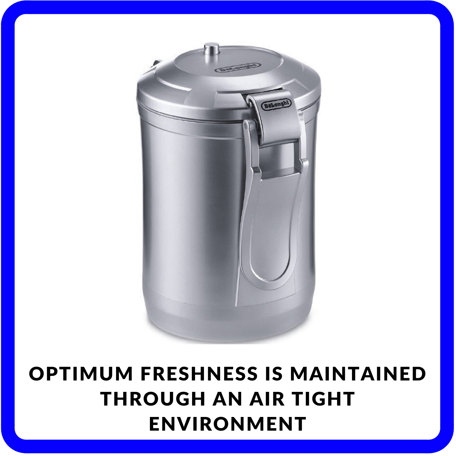 Delonghi DECC500 Vacuum Sealed Coffee Bean Canister Air Tight Container