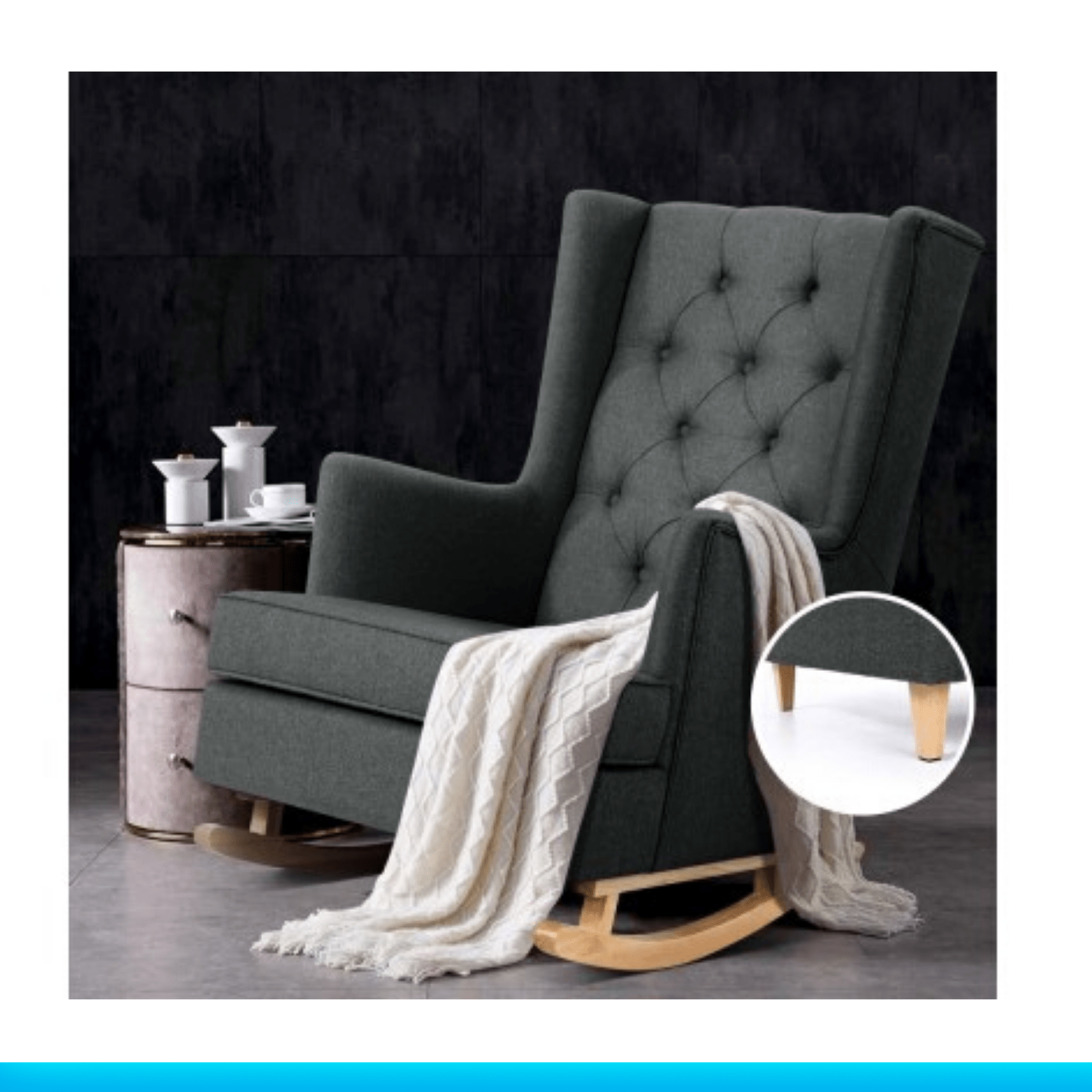 Rocking Armchair Feeding Chair Fabric Armchairs Lounge Recliner