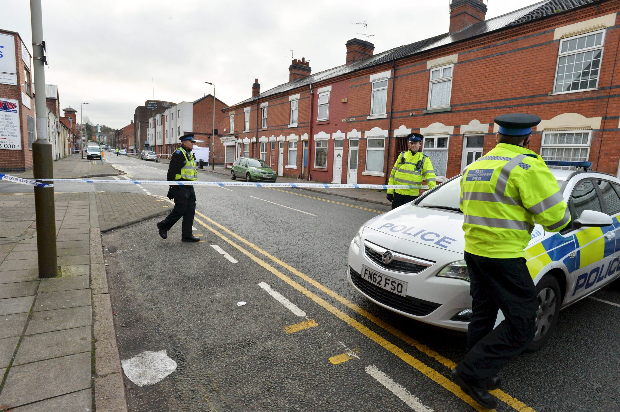 Police Close Roads After Body Found Near Leicester City Centre SWNS