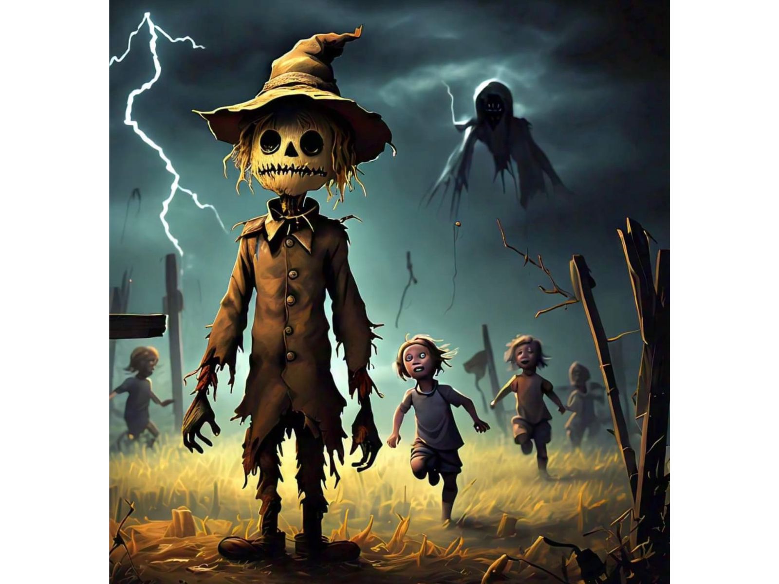 The Whistling Scarecrow | Scary Halloween Story for Kids With Audio