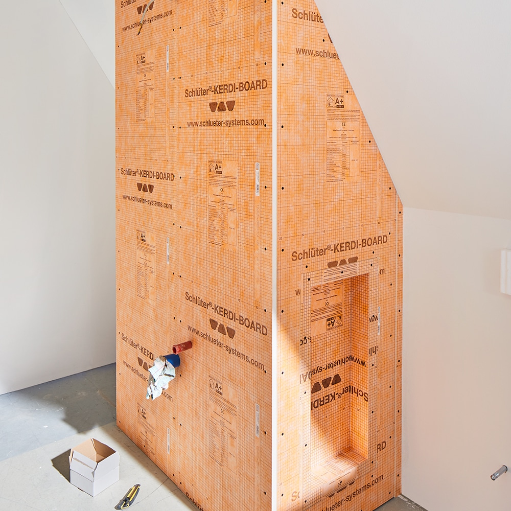 Kerdi Board and Cement Board Waterproofing Shower
