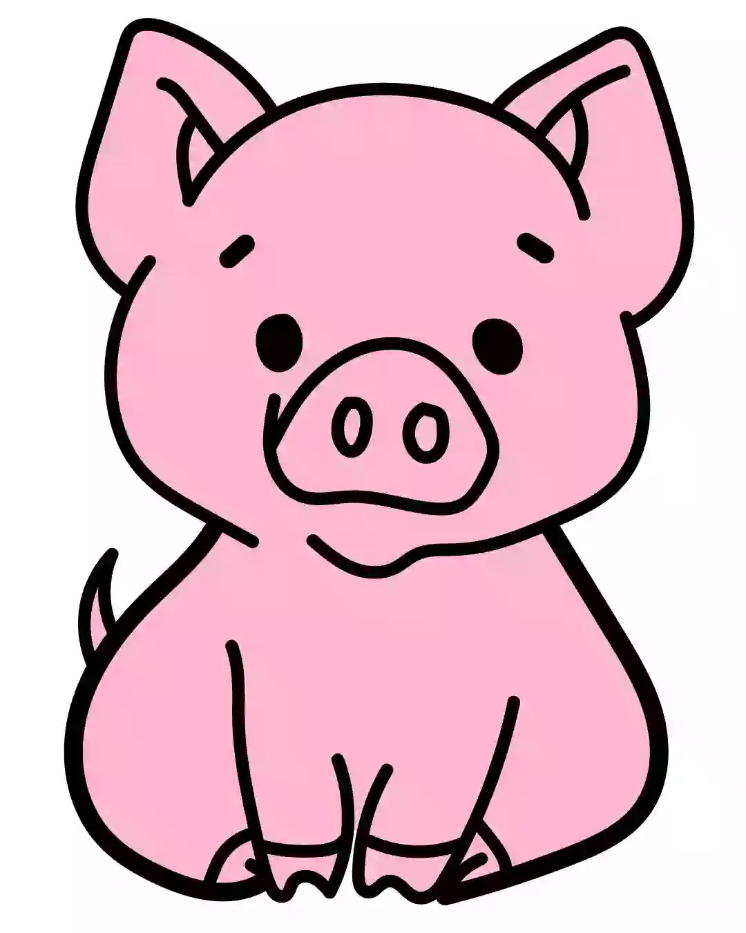 How To Draw A Pig Step By Step