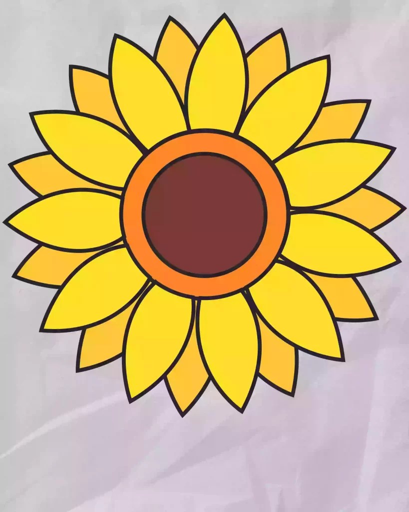 How To Draw A Sunflower Step By For Beginners Best Flower Site