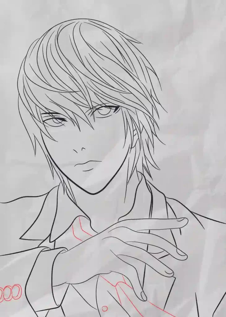 How To Draw Yagami Light Step By Step Storiespub