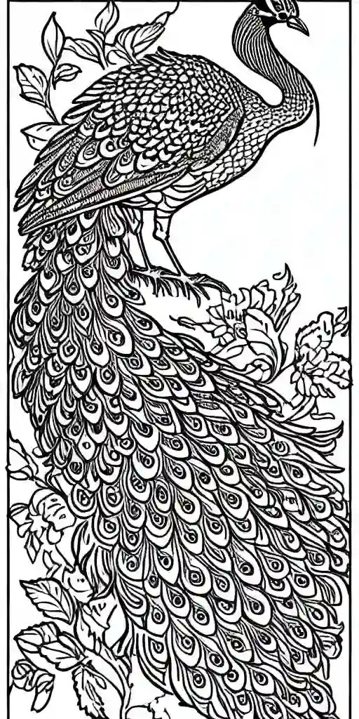 Peacock Coloring Pages For Kids Storiespub