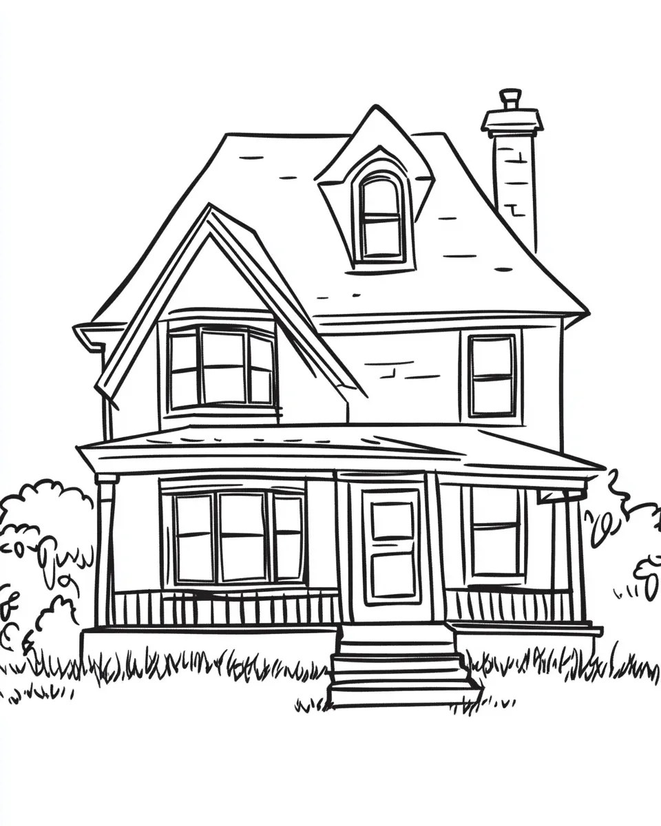 Free Printable House Coloring Pages Online Storiespub