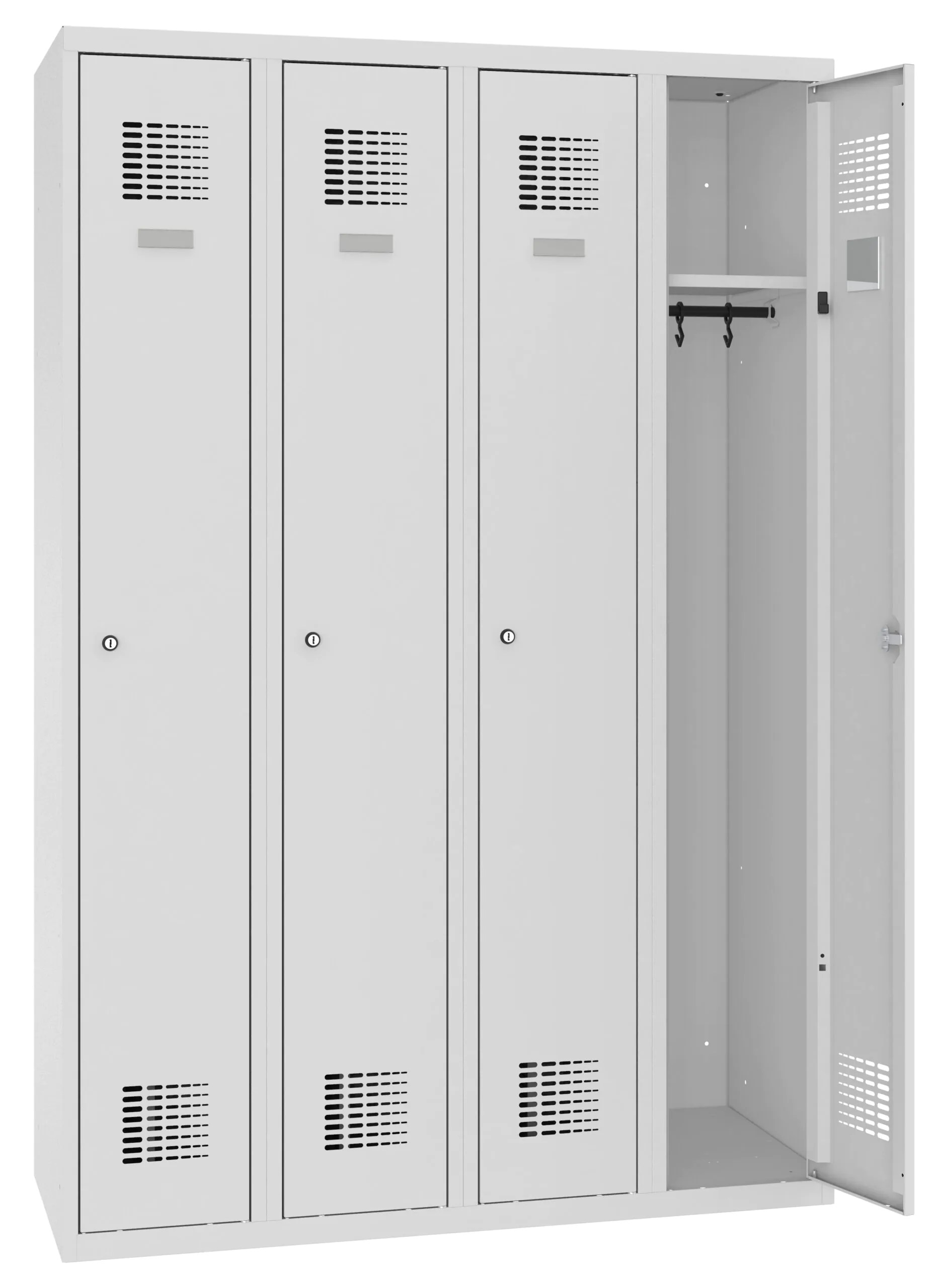 Wardrobe locker 4x300mm, RAL7035/7035 • Storit