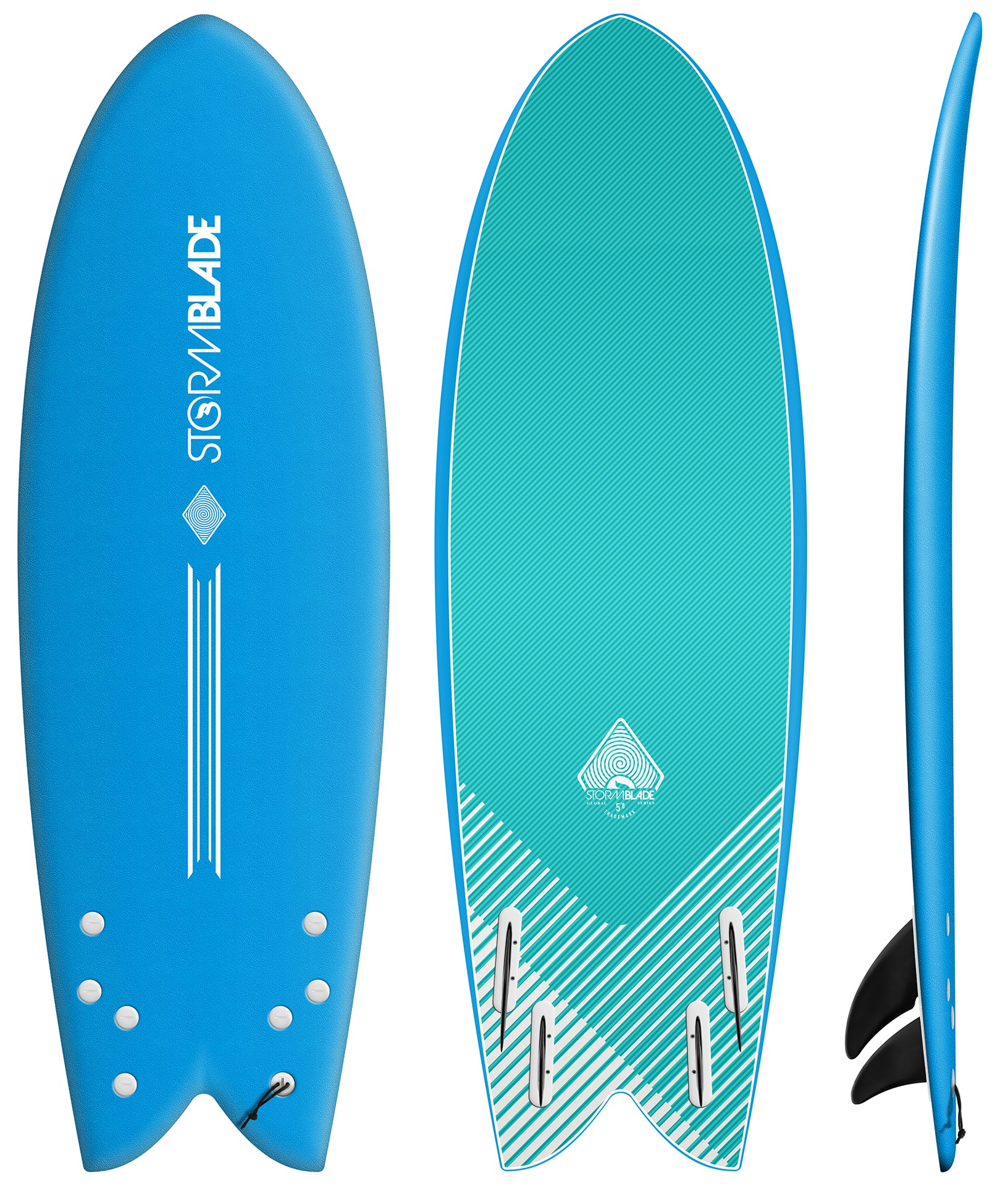 STORM BLADE SURFBOARDS JAPAN 5ft8 MODERN RETRO FISH SURFBOARDS