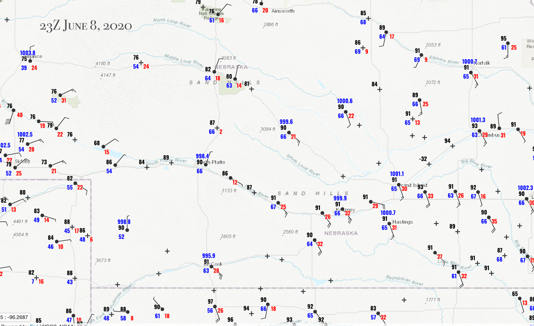 June 8, 2020 Arnold, Nebraska, supercells and weak tornados