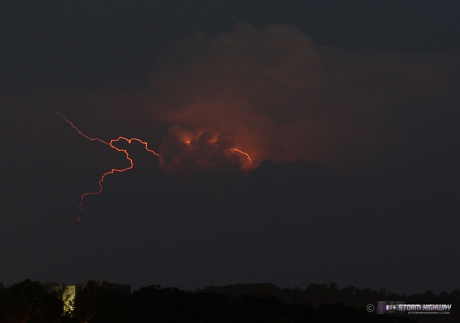 storm highway photo Lightning over Bland County, VA viewed from