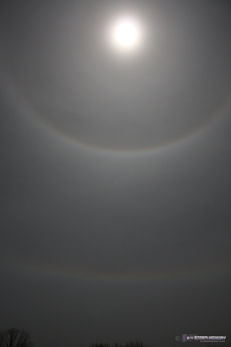 storm highway photo Lunar halo, Flat Top, WV December 2, 2009