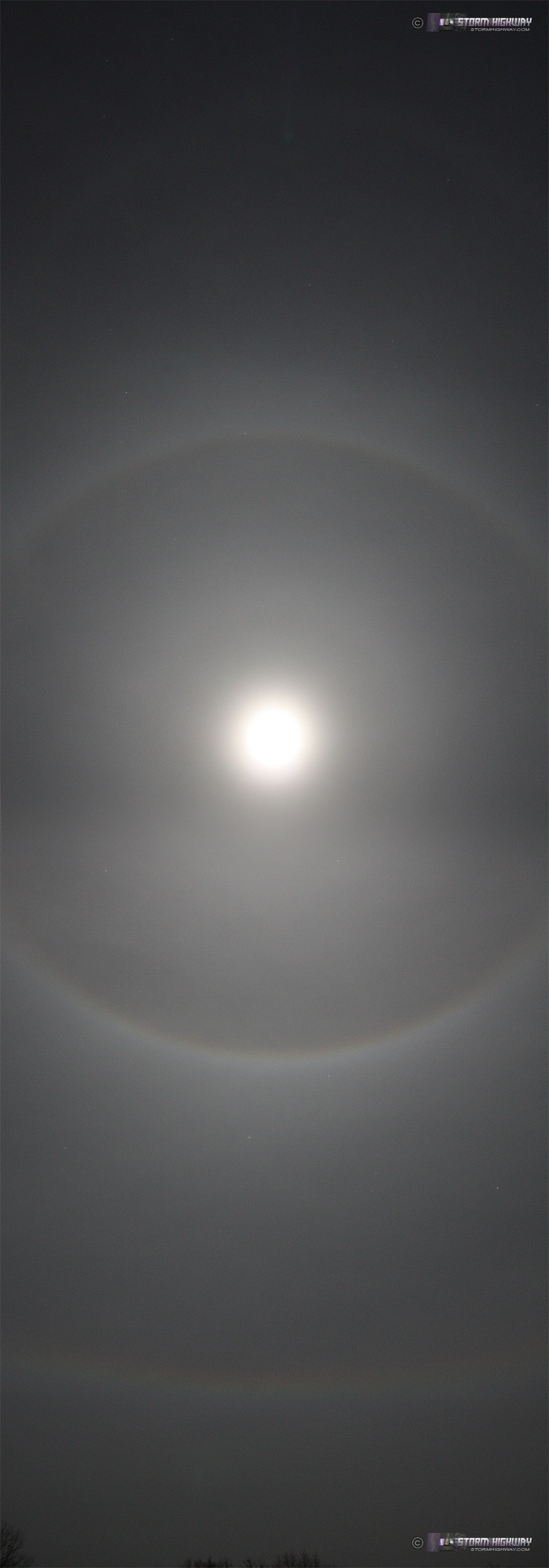 storm highway photo Lunar halo, Flat Top, WV December 2, 2009