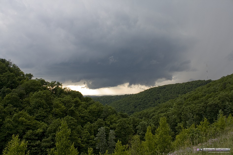 storm highway photo Supercell near Birch River, WV June 17, 2009