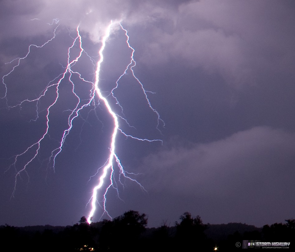 storm highway photo Lightning near Leon, WV September 11, 2008