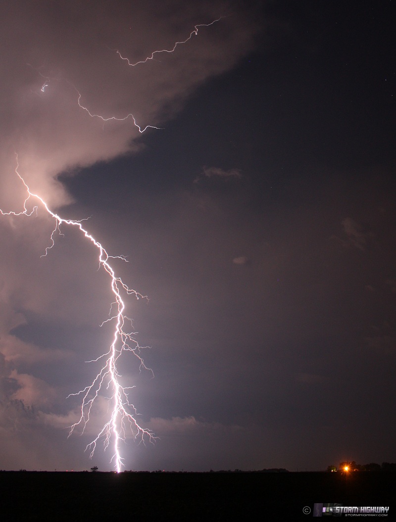storm highway photo Lightning near St. Libory, IL August 15, 2010
