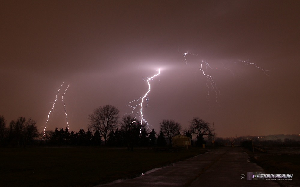 Lightning at Valley Park, MO, December 19, 2012 Storm Highway