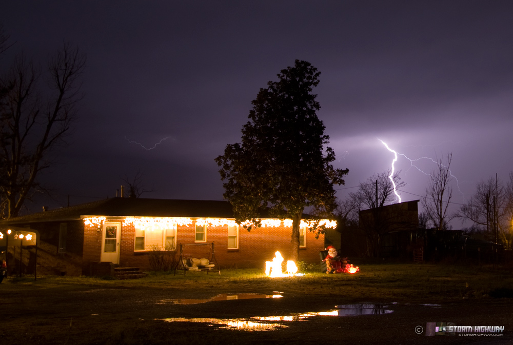 Lightning at New Madrid, Missouri, December 9, 2012 Storm Highway