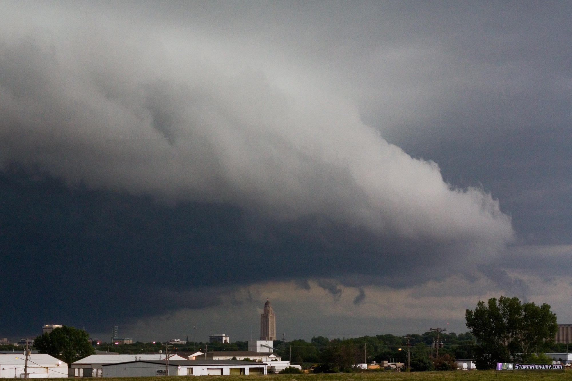 Severe storm moving into Lincoln, Nebraska June 3, 2014 Storm Highway
