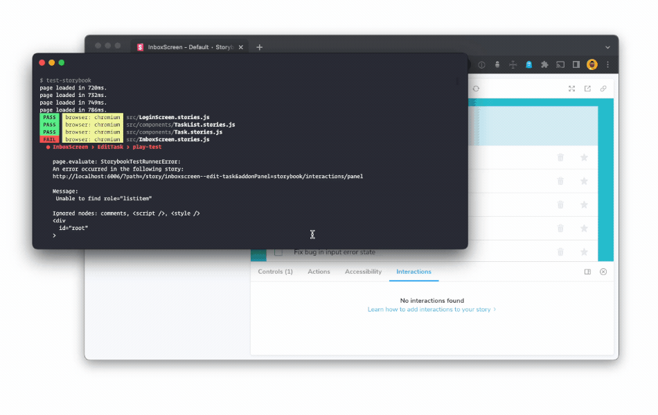 Test component interactions with Storybook