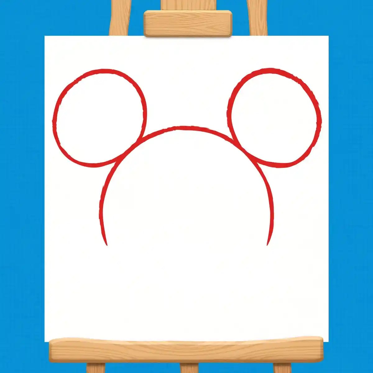 How to draw Mickey Mouse