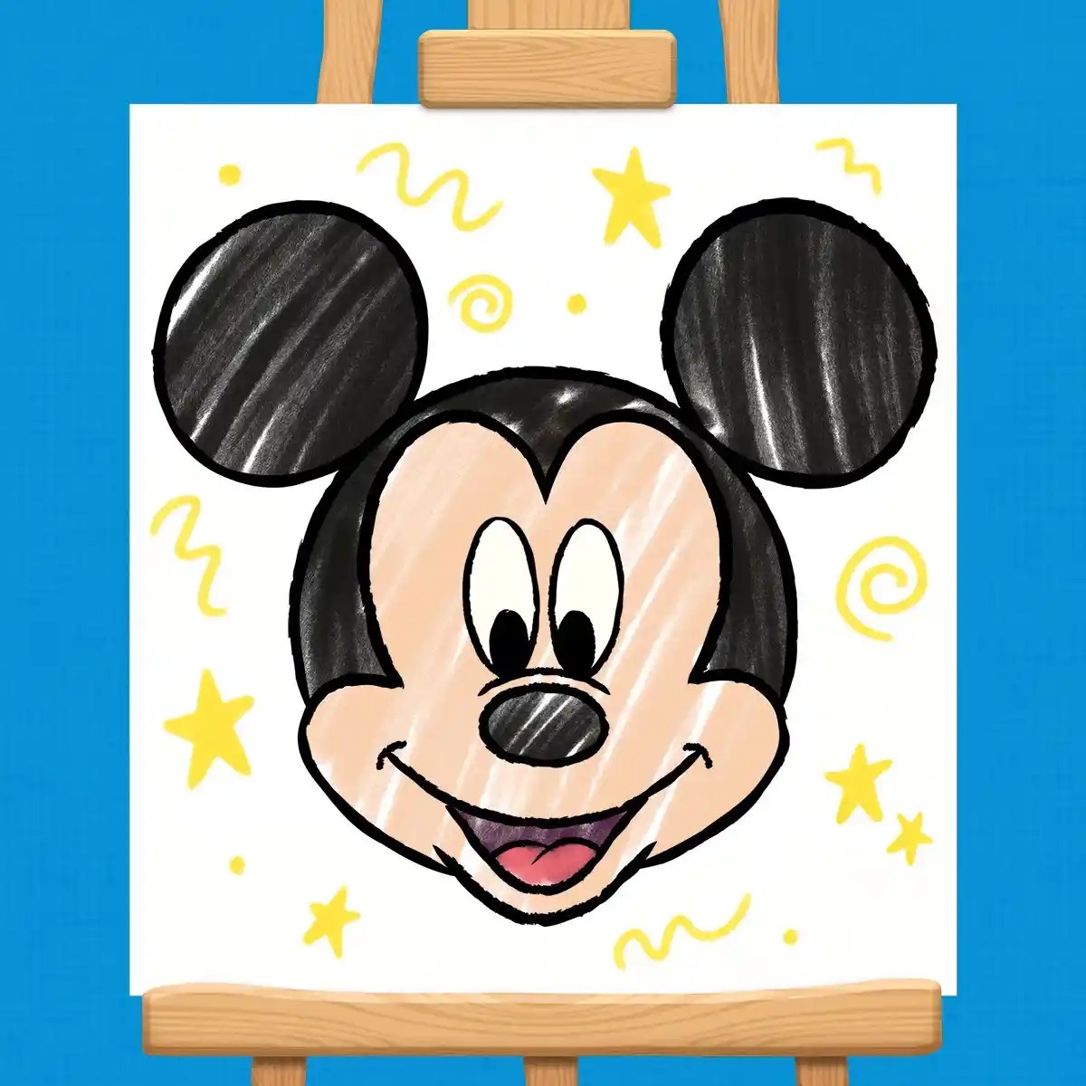 How to draw Mickey Mouse
