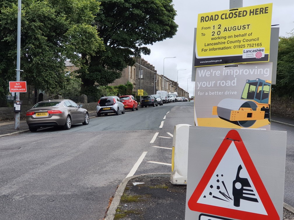 Stanhill Road and Mount St James Closed St Oswald's Church, Knuzden