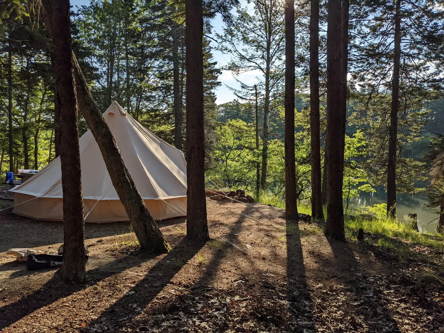 Bell Tent Glamping in Maine Stout Tent