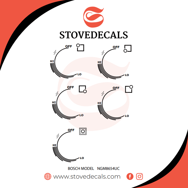 NGM8654UC Bosch Stove Decals Stove Decals