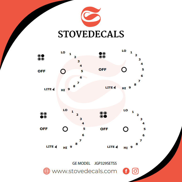 GE Stove Decals 1 Trusted Replacement Stove Decals in USA