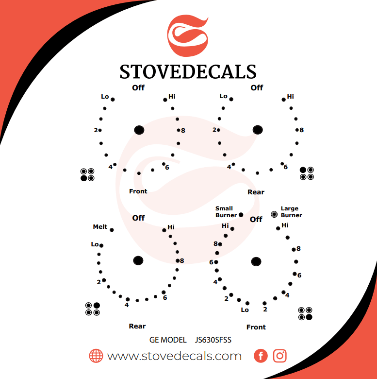 GE Stove Decals 1 Trusted Replacement Stove Decals in USA