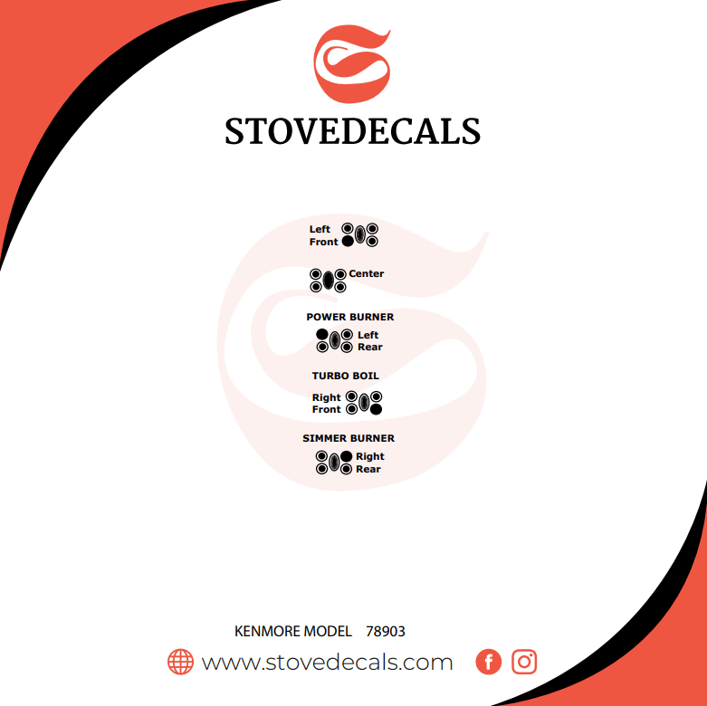 78903 Kenmore Stove Stove Decals Stove Decals