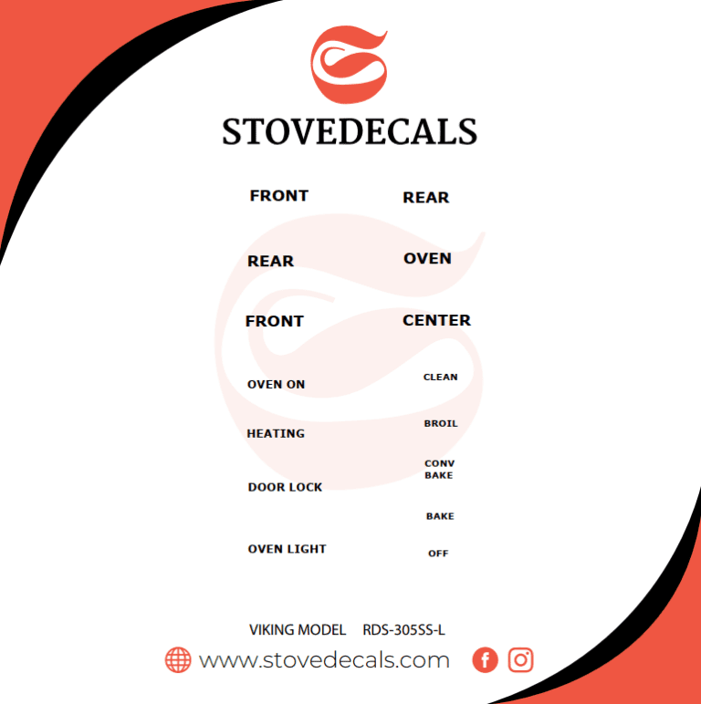 Viking Stove Decals USA's 1 Trusted Replacement Stove Decals