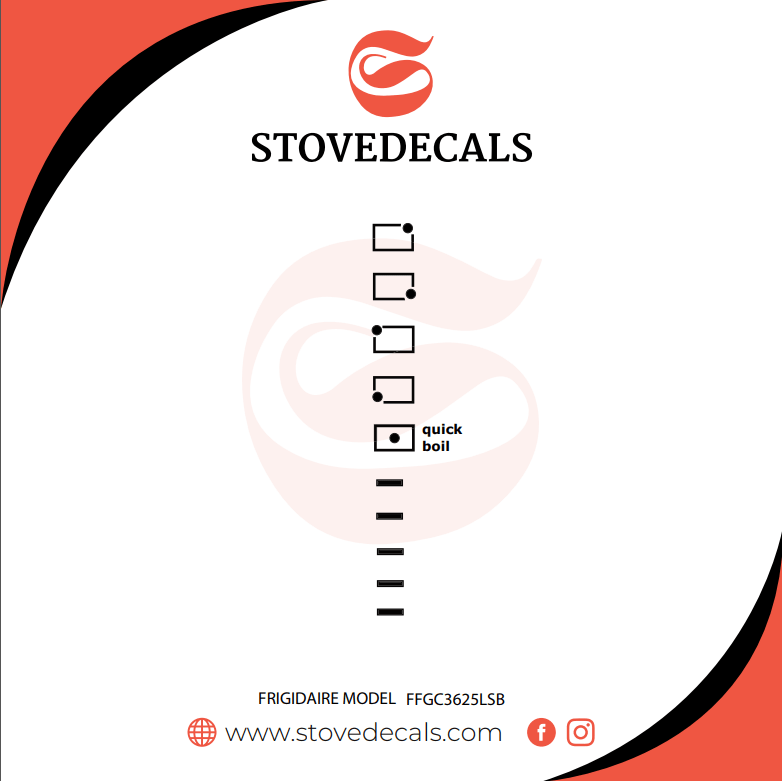 FFGC3625LSB Frigidaire Stove Stove Decals Stove Decals