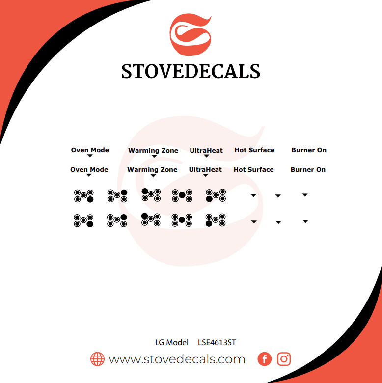 LG Stove Decals USA's 1 Trusted Replacement Stove Decals