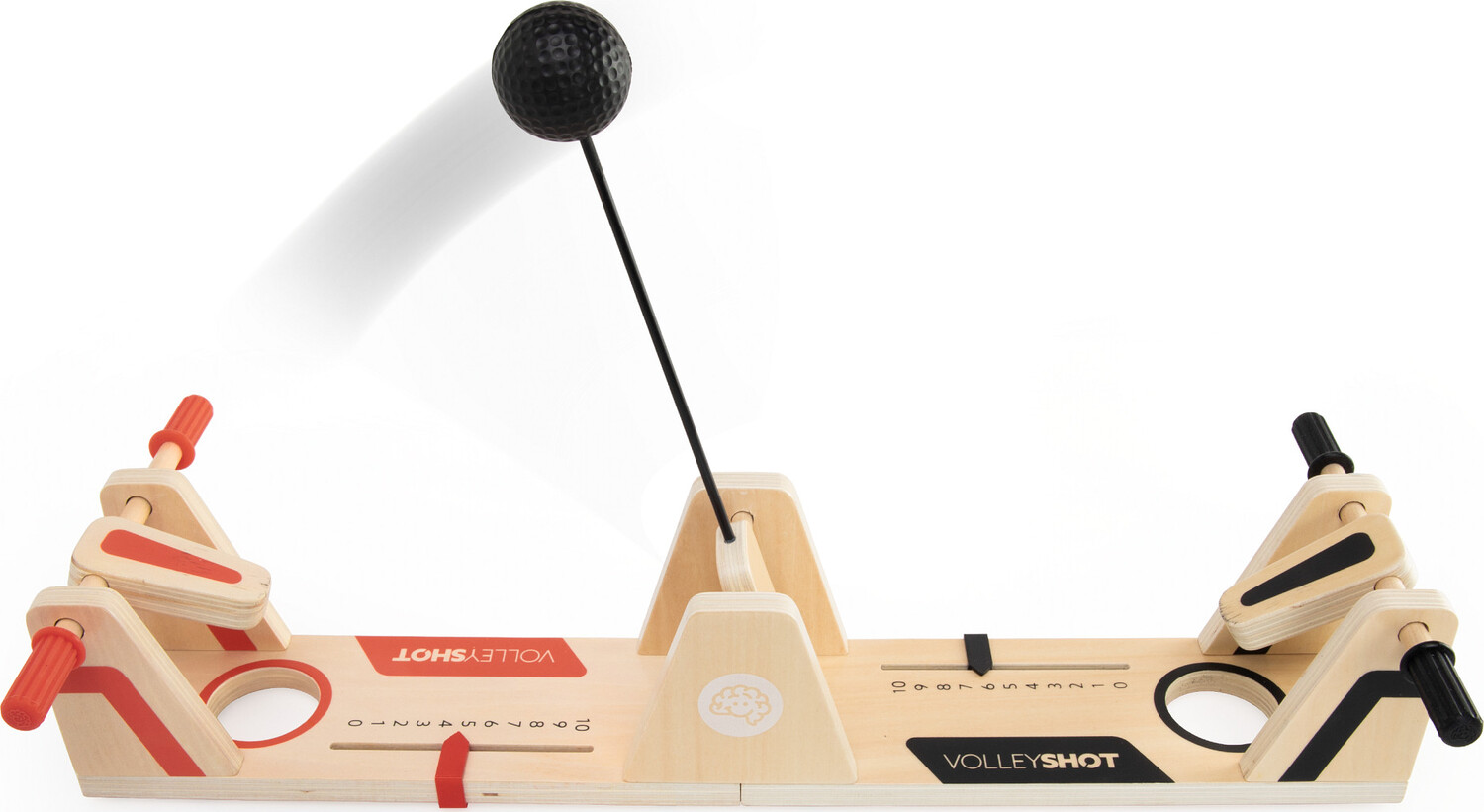Volley Shot Wooden Paddle Battle Game for Ages 8+ Building Blocks