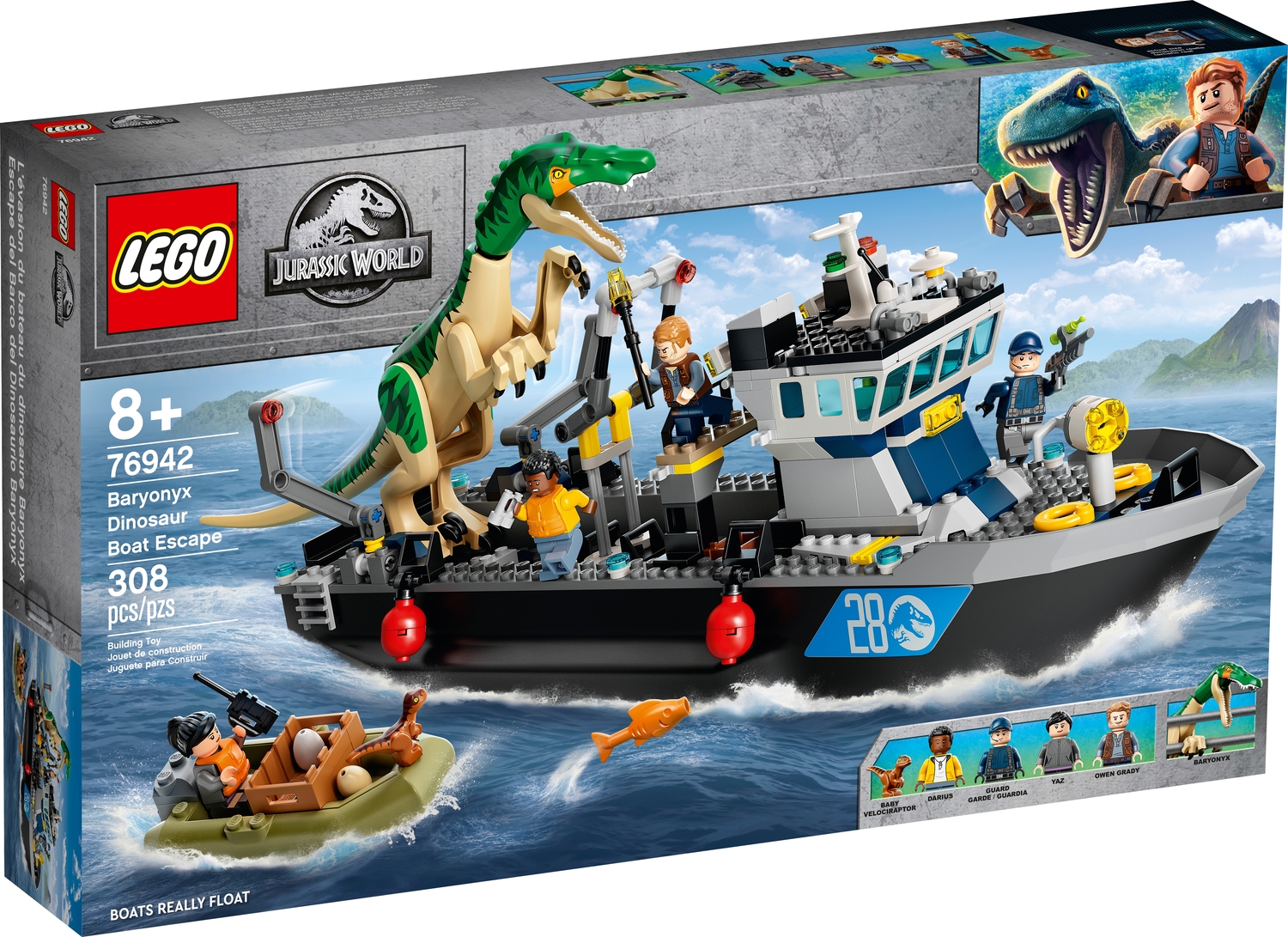 Lego 76942 Jurassic WorldBaryonyx Dinosaur Boat Escape Imagine That Toys