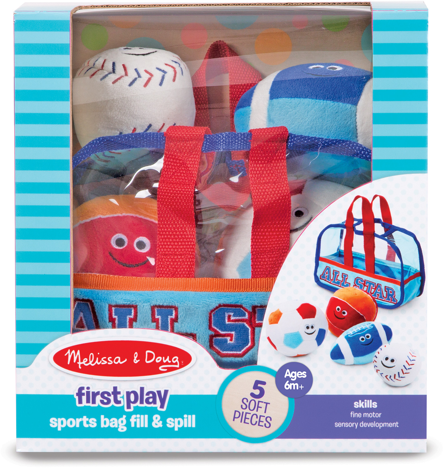 Sports Bag Fill and Spill Imagine That Toys