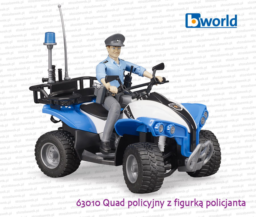 Zabawka 63010 BRUDER Quad policyjny z figurką policjanta zabawki