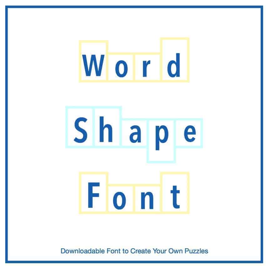 Letter Box Font Create Your Own Word Shape Puzzles Strabismus Solutions