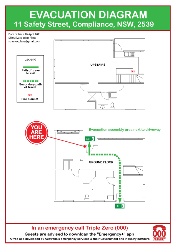 How to get evacuation diagrams for NSW holiday rentals