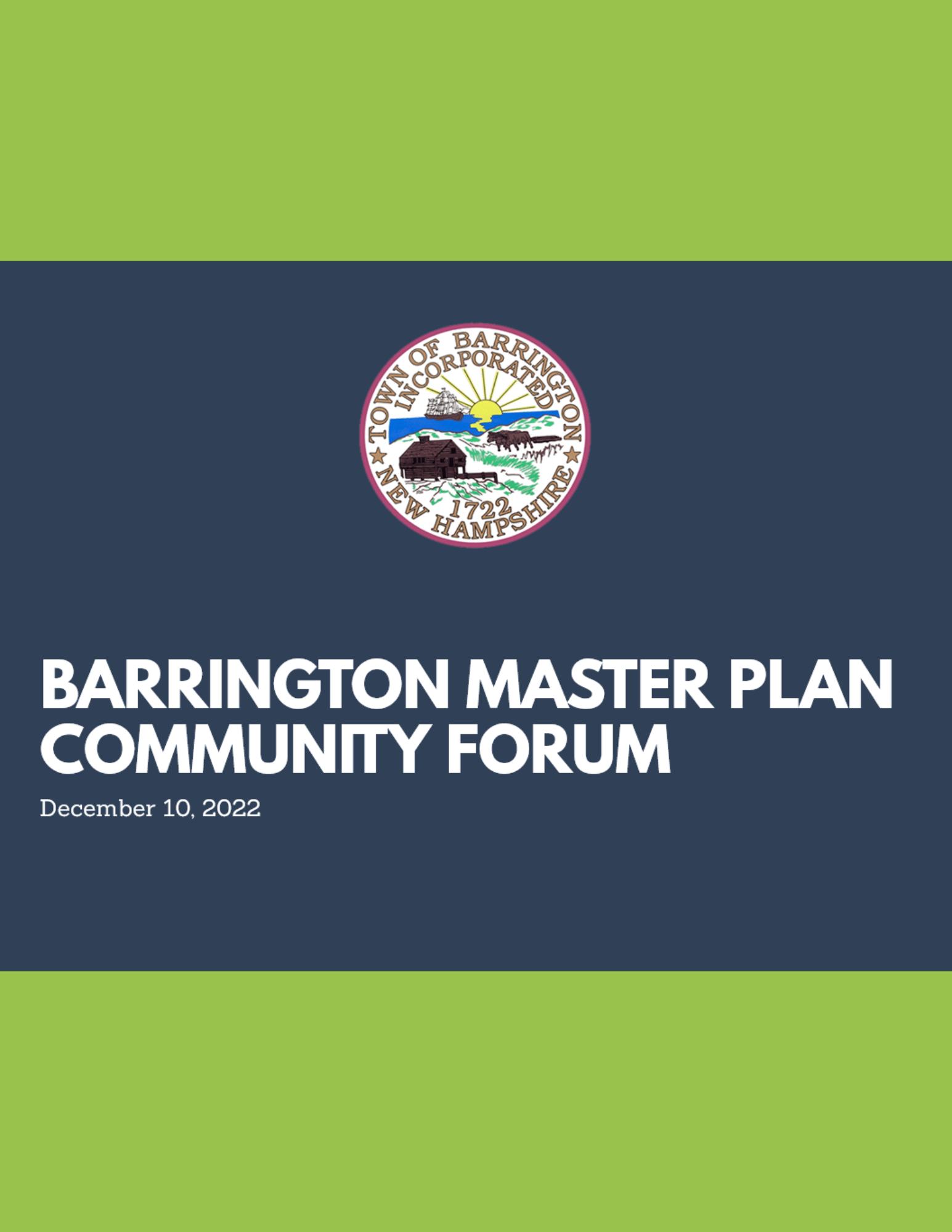 Barrington Master Plan (Future Land Use and Transportation chapters