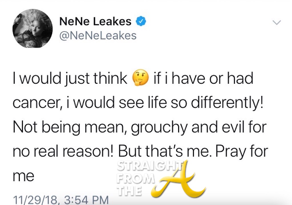 RHOA Nene Leakes Slams Husband Gregg On Social Media, Call Him ‘Mean