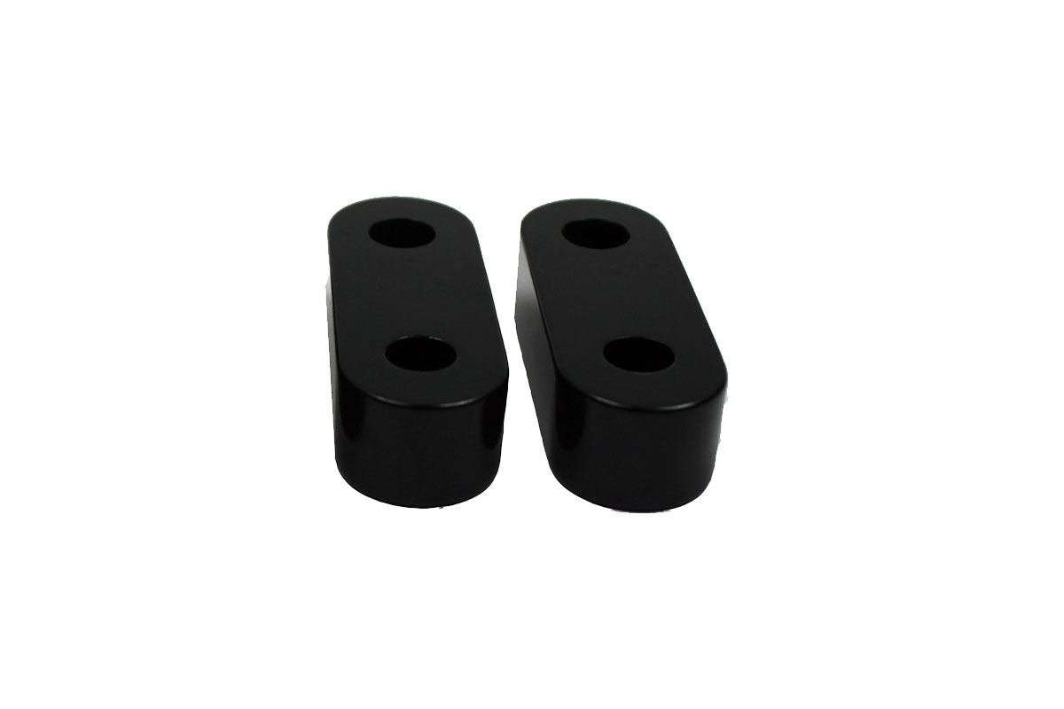 1/2" POLARIS RISER BLOCKS, BLACK / PR (FOR FLAT PLATE STEERING POSTS