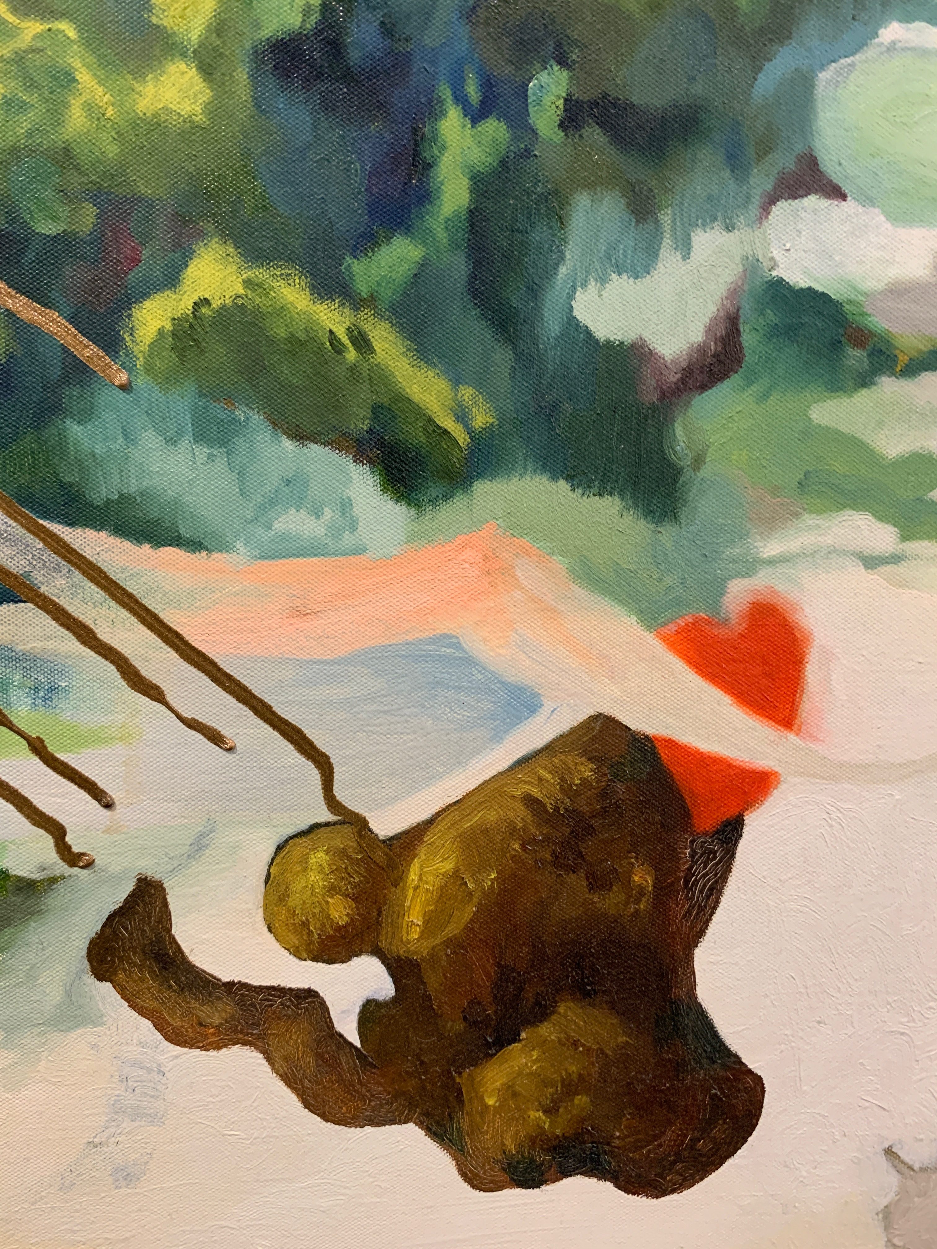 事前討論計畫,但並沒有討論這件事情發生/油畫/Discussing which without discussing/oil painting